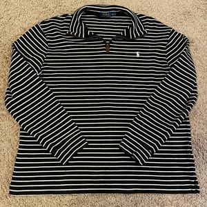 striped ralph lauren quarter zip